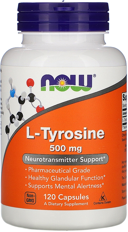 L-тирозин, 500 мг - Now Foods L-Tyrosine — фото N2