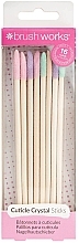 Кристаллические палочки для кутикулы, 16 шт. - Brushworks Cuticle Crystal Sticks — фото N1