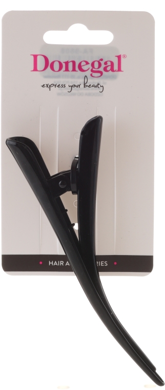 Затискач для волосся, 12.5 см, 9808, чорний - Donegal — фото N1
