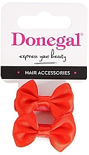 Парфумерія, косметика Резинка для волосся FA-5694, 2 шт, з декоративними червоними бантиками - Donegal
