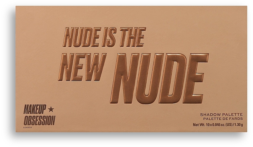 Палетка теней для век, 10 цветов - Makeup Obsession Nude Is The New Nude Eyeshadow Palette  — фото N2