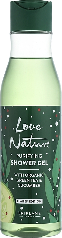 Освіжальний гель для душу з органічним зеленим чаєм та огірком - Oriflame Love Nature Purifying Shower Gel — фото N1