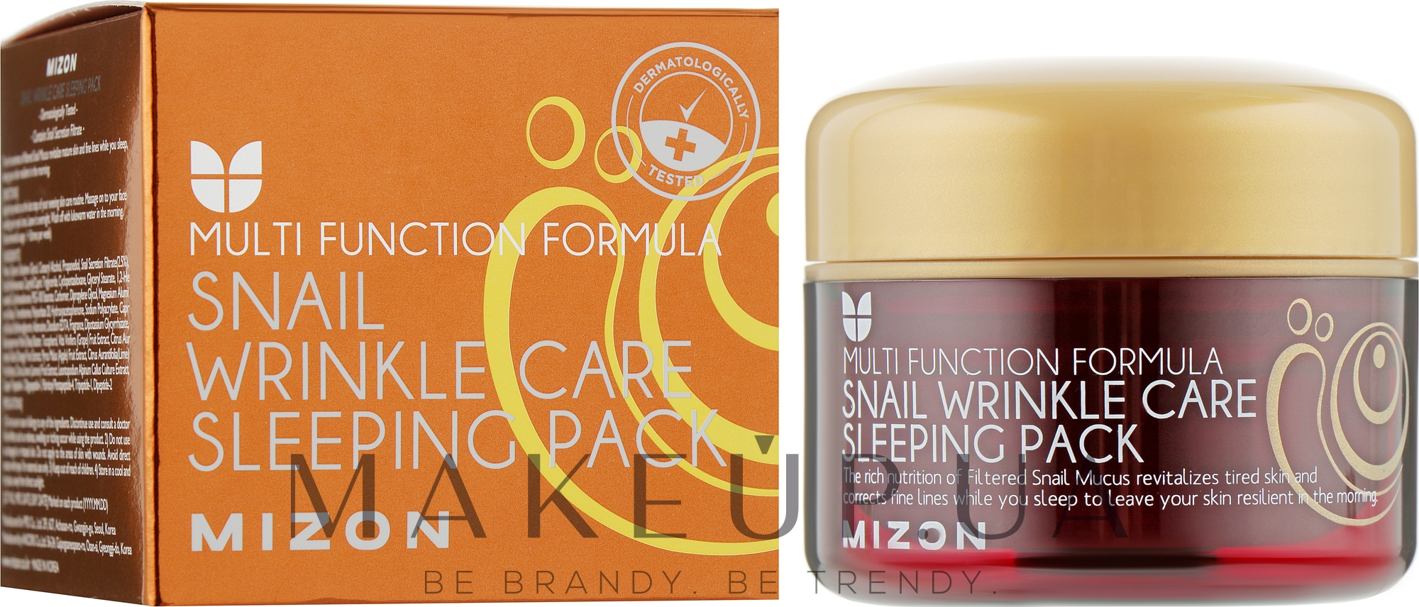 Улиточная ночная маска от морщин - Mizon Snail Wrinkle Care Sleeping Pack — фото 80ml