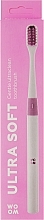 Парфумерія, косметика Зубна щітка, ультрам'яка, рожева - Woom Ultra Soft Pink Toothbrush
