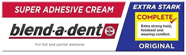 Крем для фіксації зубних протезів - Blend-A-Dent Super Adhesive Cream Original Complete — фото N1