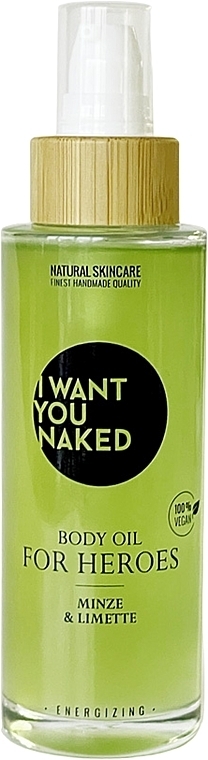 Масло для тела "Mint & Lime" - I Want You Naked For Heroes Body Oil — фото N2