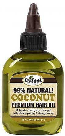 Натуральное масло для волос с кокосовым маслом - Difeel Sunflower Mega Care Coconut Oil Premium Natural Hair Oil — фото N1