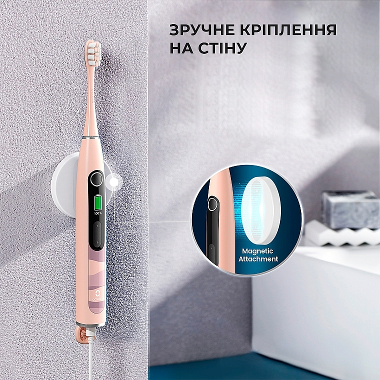 Электрическая зубная щетка Oclean X10 Pink - Oclean X10 Electric Toothbrush Pink — фото N10