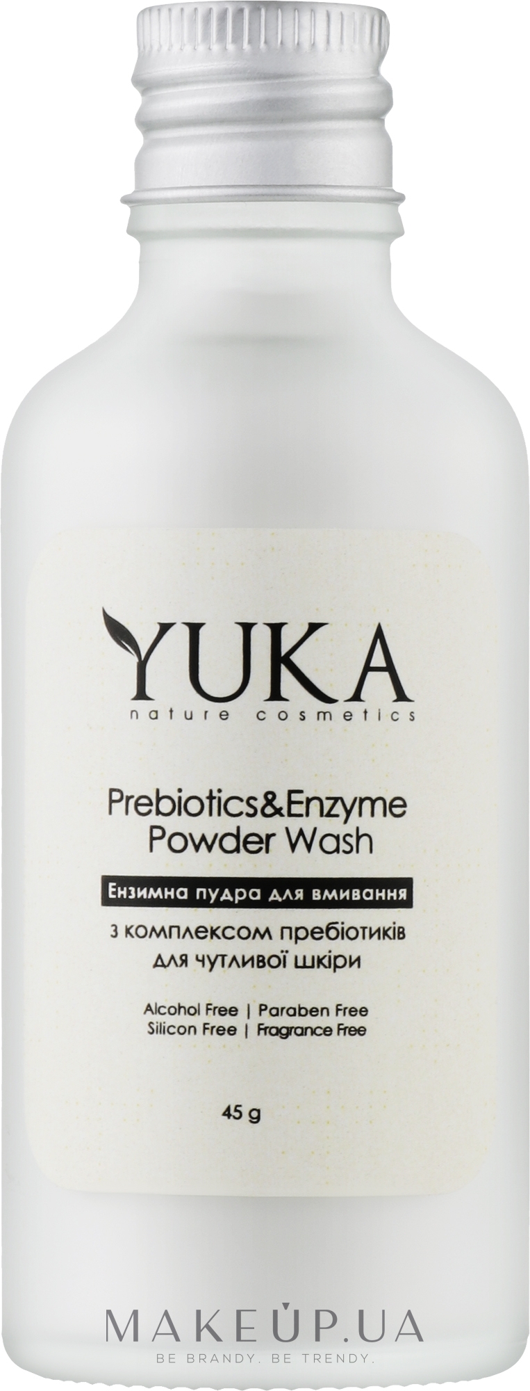 Ензимна пудра для вмивання з пребіотиком для чутливої шкіри - Yuka Prebiotics&Enzyme Powder Wash — фото 45g