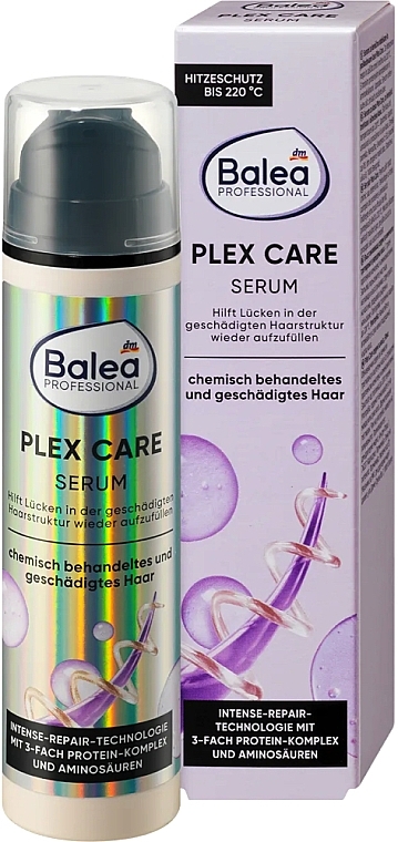 Несмываемая профессиональная сыворотка для поврежденных волос - Balea Professional Plex Care Serum 