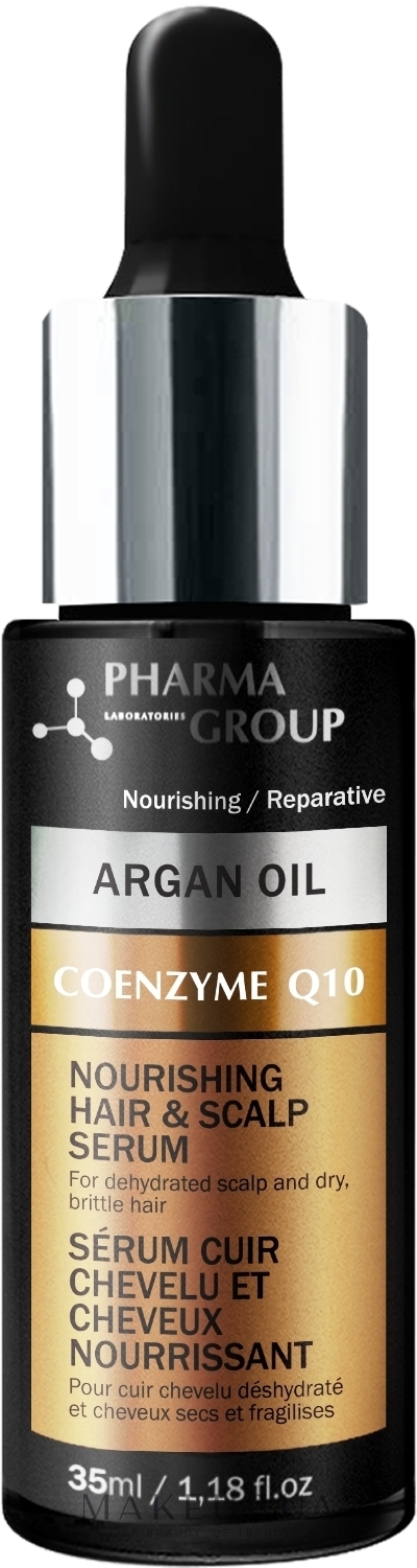 Сыворотка для волос питательная - Pharma Group Laboratories Argan Oil + Coenzyme Q10 Hair & Scalp Serum — фото 35ml