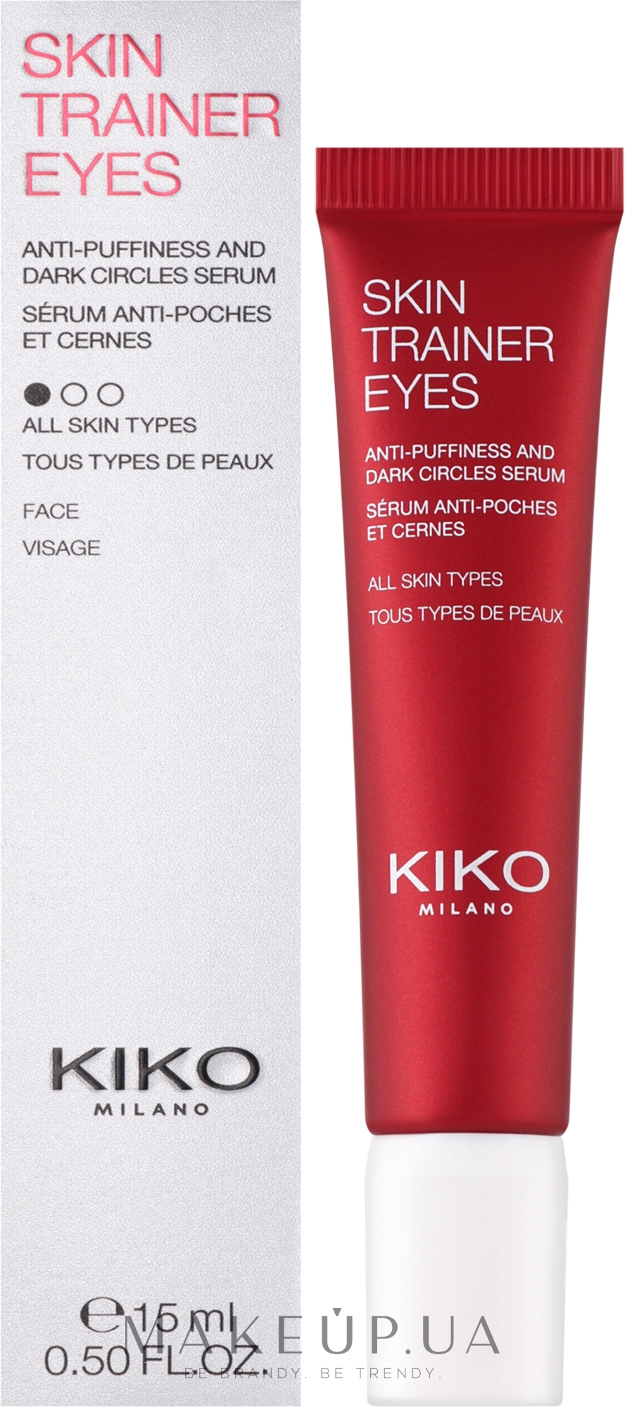 Сыворотка для глаз с тонизирующим эффектом - Kiko Milano Skin Trainer Eyes Serum — фото 15ml