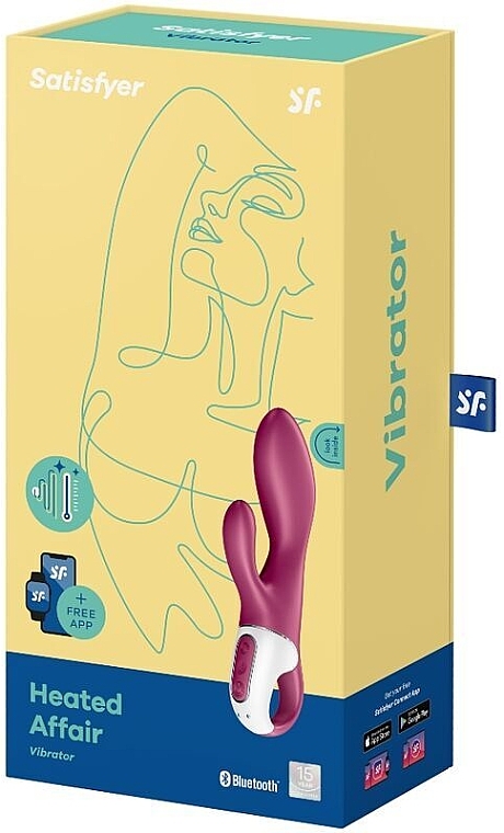 Вібратор-кролик, бордовий - Satisfyer Heated Affair — фото N1