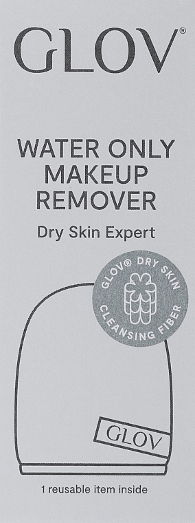Рукавичка для зняття макіяжу, сіра - Glov Expert Dry Skin — фото N2