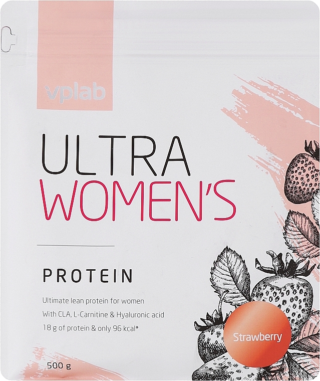 Протеиновый коктейль "Клубника" - VPLab Ultra Women's Protein — фото N1