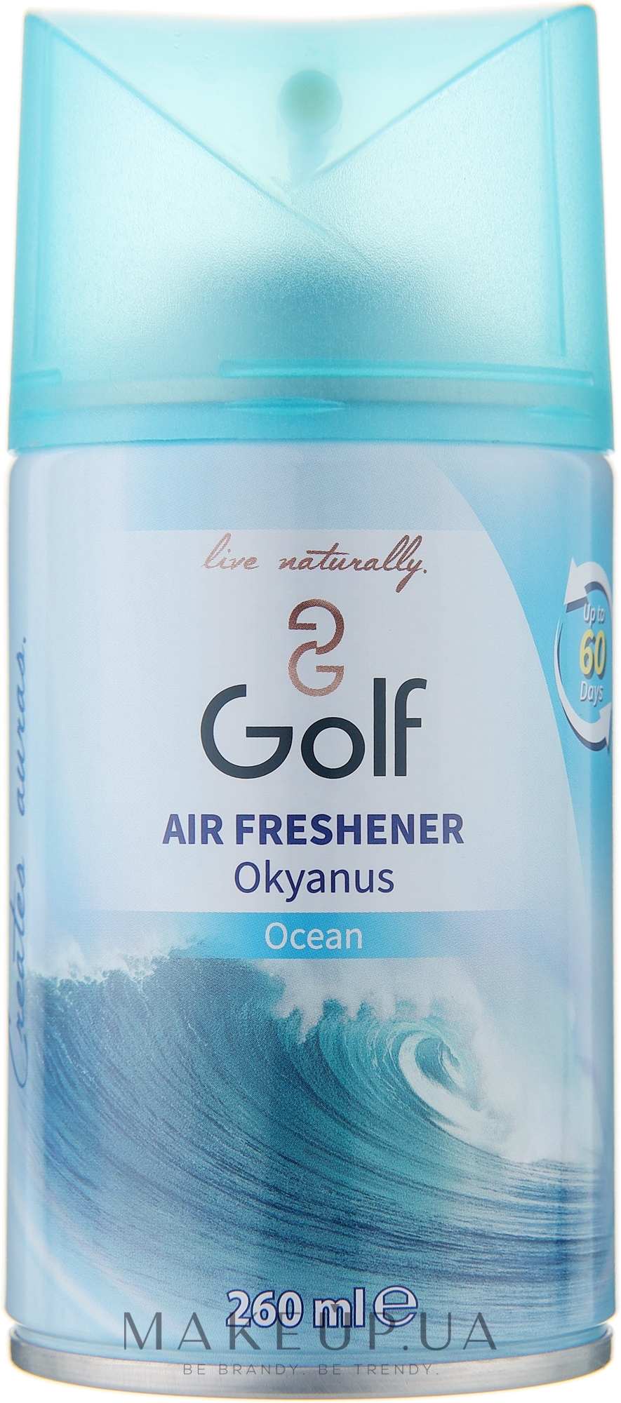 Освежитель воздуха "Океан" - Golf Air Freshener (сменный блок) — фото 260ml