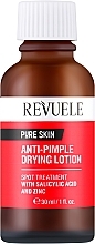 Лосьйон для підсушування прищів - Revuele Pure Skin Anti-Pimple Lotion — фото N1