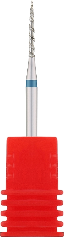 Фреза алмазна "Полум'я" 243 014LXB, діаметр 1,4 мм, синя, торнадо - Nail Drill — фото N1