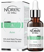 Парфумерія, косметика Нічна сироватка для жирної та схильної до акне шкіри - Norel Acne 5% Acid Night Therapy Oily Acne Skin