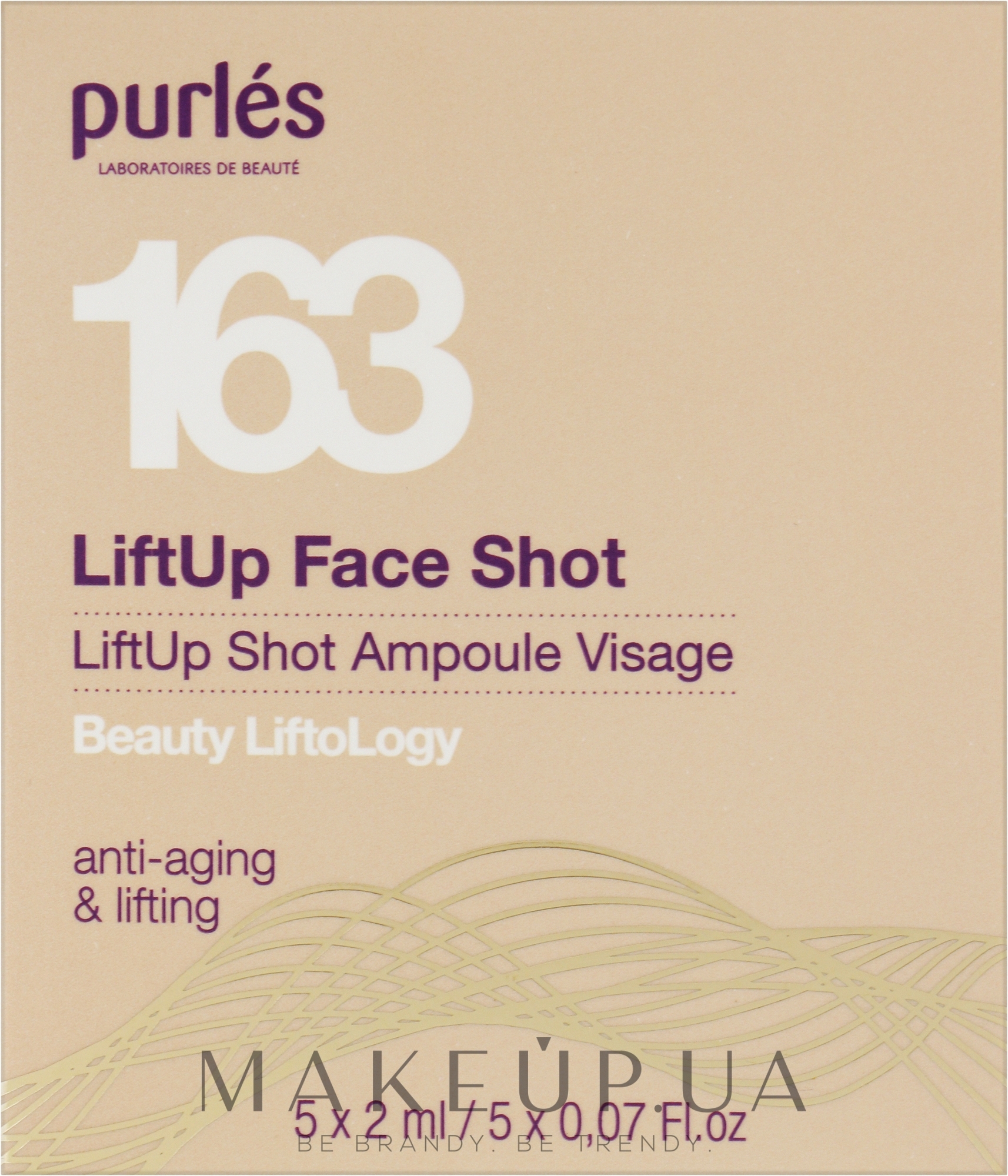 Ампули для обличчя "ЛіфтАп шот" - Purles Beauty LiftoLogy 163 LiftUp Face Shot — фото 5x2ml