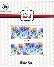 Парфумерія, косметика Наклейки для нігтів водні, C261 - Euro Fashion Cherry On Top Water Line