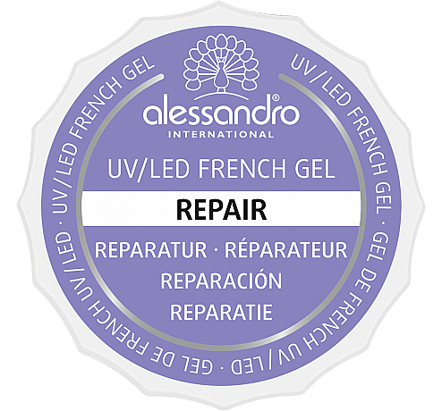 Відновлювальний гель для нігтів - Alessandro International French Gel Repair White — фото N1