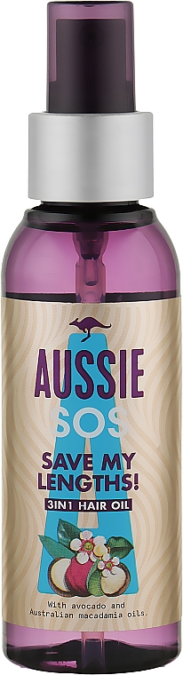 Олія для волосся - Aussie SOS Save My Lengths! 3in1 Hair Oil — фото N1