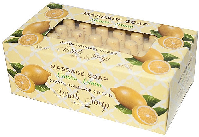 Мыло-скраб для массажа "Лимон" - Gori 1919 Massage Scrub Soap Lemon — фото N1