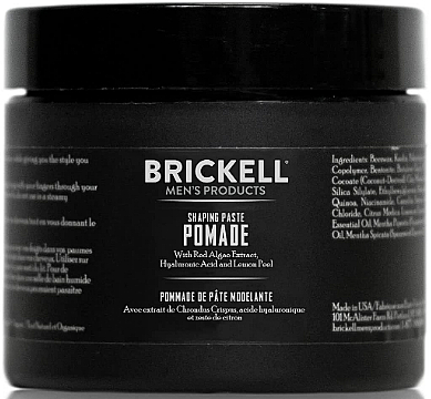 Помада-паста для укладки волос - Brickell Men's Products Shaping Paste Pomade — фото N1