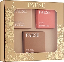 Духи, Парфюмерия, косметика Набор - Paese Kiss My Cheeks (Warm) (blush/ 4g + bronzer/12g + highlighter/4g)