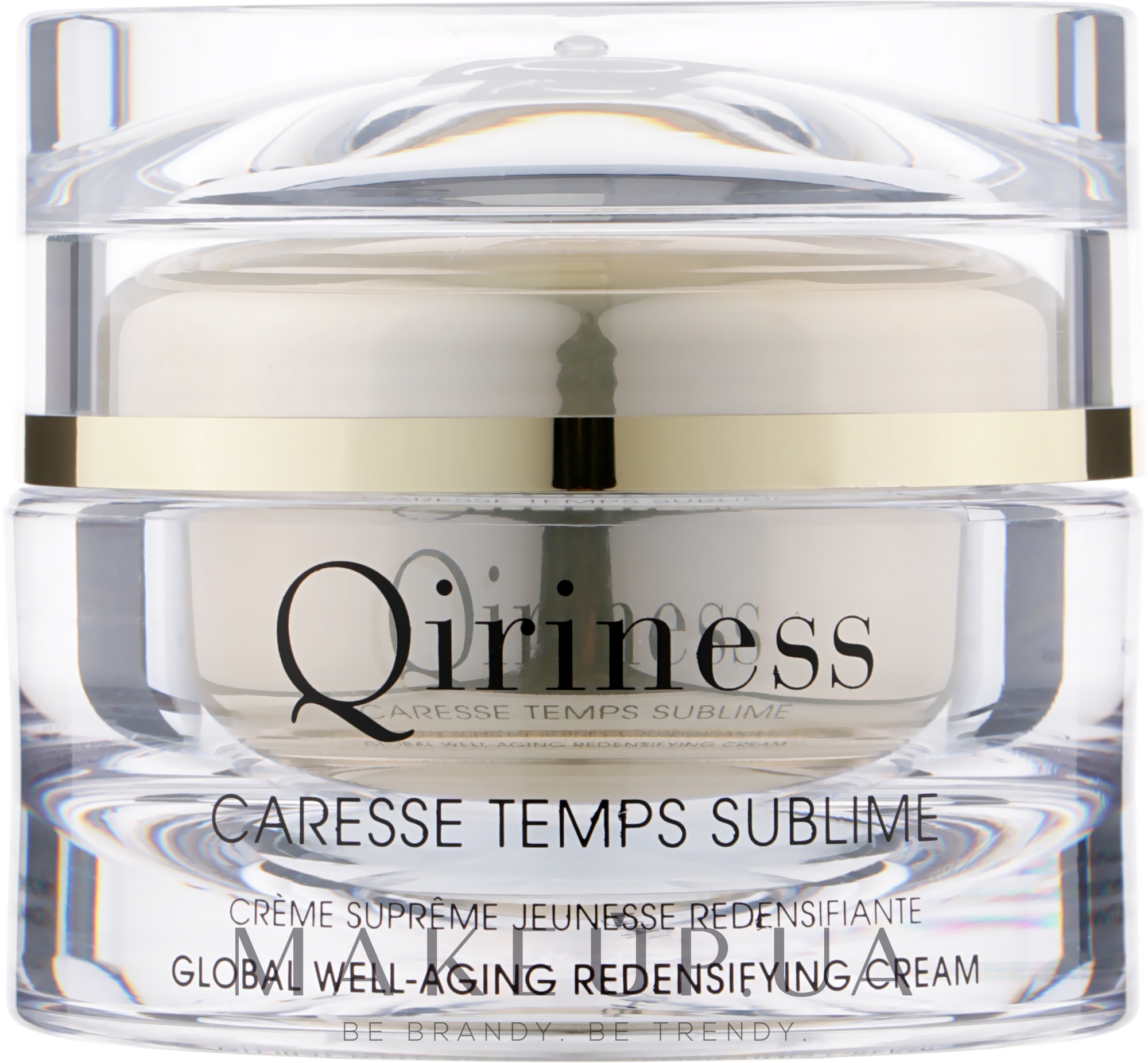 Антивіковий, відновлювальний крем комплексної дії, натуральна лінія - Qiriness Caresse Temps Sublime Global Well-Aging Redensifying Cream — фото 50ml