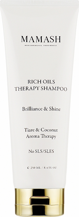 Питательный шампунь-терапия для сияния и блеска волос с ценными маслами - Mamash Rich Oils Therapy Shampoo