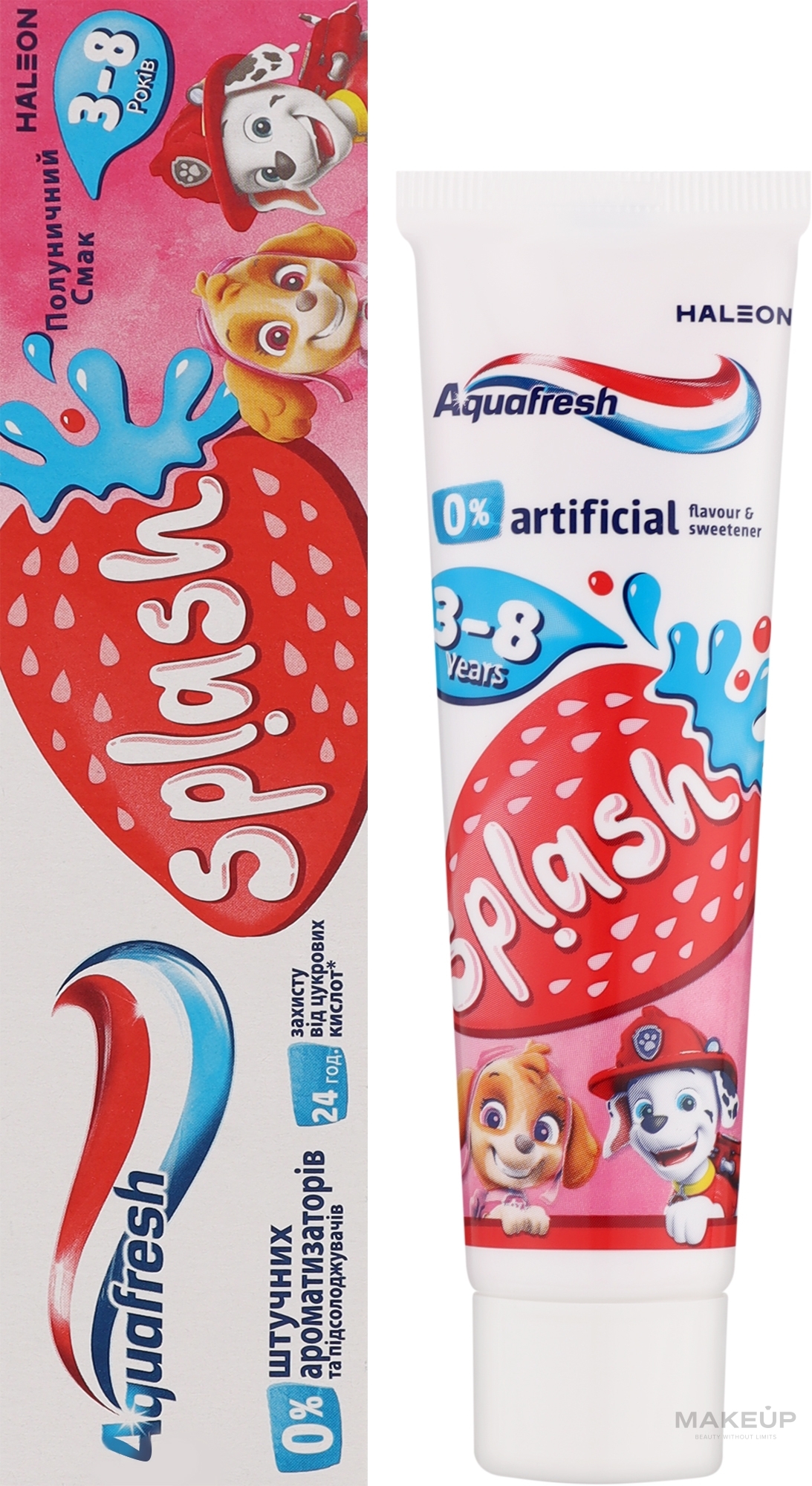 Зубна паста для дітей 3-8 років, полунична - Aquafresh Splash Toothpaste Strawberry — фото 50ml