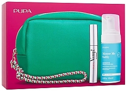 Набор для макияжа - Pupa Kit Vamp! Extreme & Mousse Me Softly (mascara/12ml + make/remover/100ml + bag) — фото N1