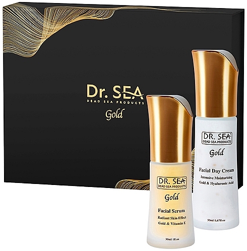 Набір - Dr.Sea Gift Gold Box Radiant Skin (cr/50ml + ser/30ml) — фото N1