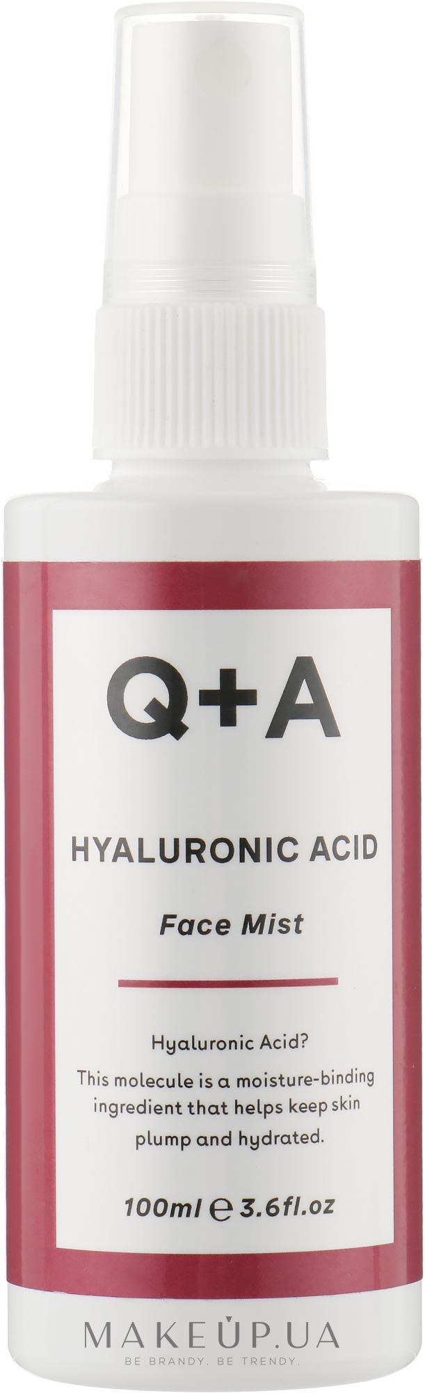 Спрей з гіалуроновою кислотою - Q+A Hyaluronic Acid Face Mist — фото 100ml