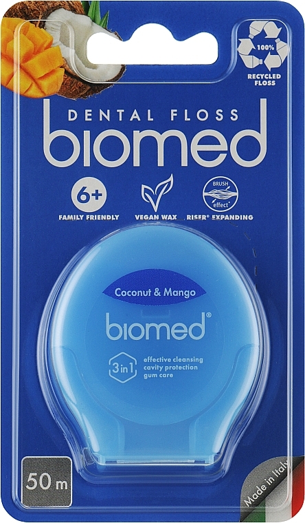 Зубная нить "Кокос та манго" - Biomed