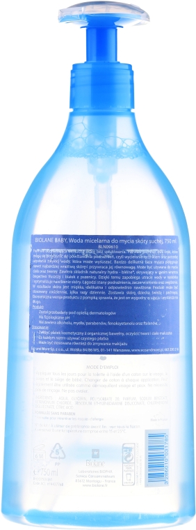 BIOLANE - Eau Pure H2O - Nettoyant pour le visage, corps et siège du bébé -  Sans rinçage - Très doux - Sans savon - Eco-recharge 400ml - Fabriqué en  France : : Bébé et Puériculture