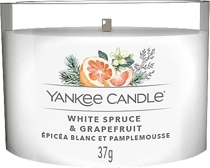 Ароматическая мини-свеча в стакане - Yankee Candle White Spruce And Grapefruit  — фото N1