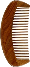 Расческа CS382 для волос, деревянный сандал комби, овал - Cosmo Shop — фото N1