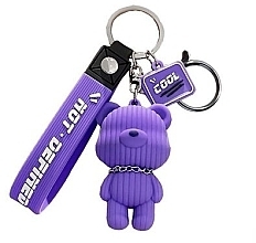 Брелок для ключів "Ведмедик фіолетовий", BRL295 - Ecarla — фото N1