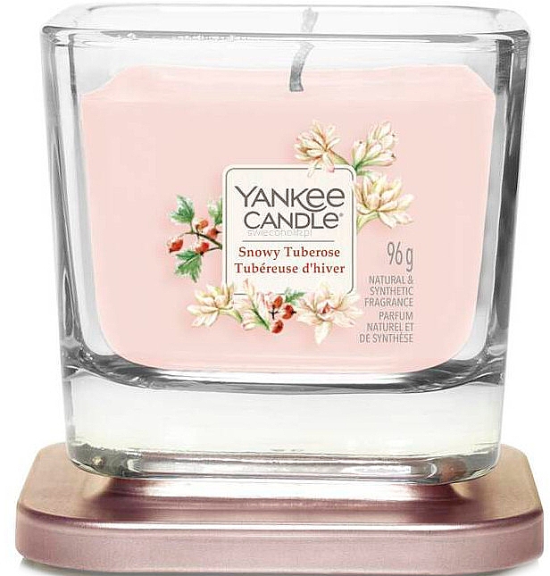 Ароматична свічка в склянці, один ґніт - Yankee Candle Snowy Tuberose — фото N1