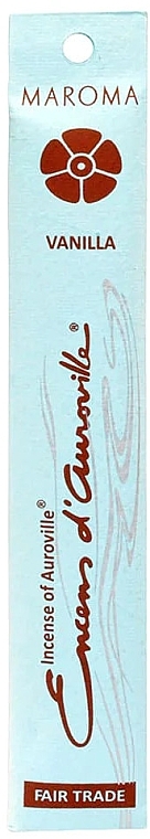 Ароматические палочки "Ваниль" - Maroma Encens d'Auroville Stick Incense Vanilla — фото N1