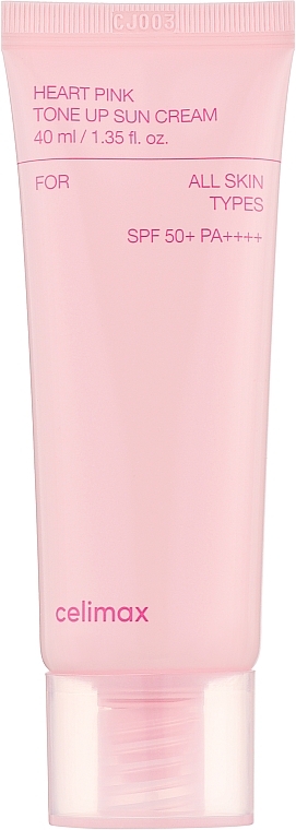 Солнцезащитный крем для сияния кожи - Celimax Heart Pink Tone Up Sun Cream SPF50+ PA++++ — фото N1