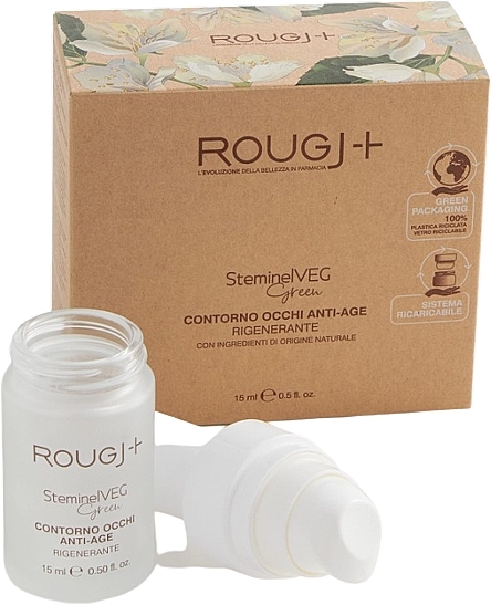 Відновлювальний антивіковий крем для шкіри навколо очей - Rougj+ SteminelVEG Green Regenerating Anti-Age Eye Cream — фото N3