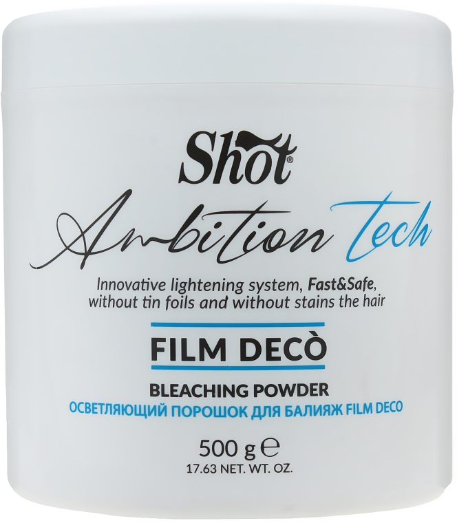 Освітлювальний порошок для балаяжу - Shot Ambition Tech Film Deco Bleaching Powder — фото N1