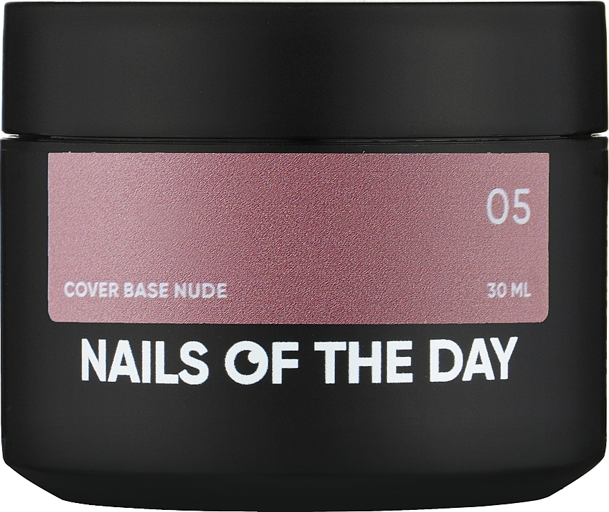 Камуфлювальна база для нігтів, 30 мл - Nails Of The Day Cover Base Nude — фото N1
