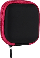 Парфумерія, косметика Портативна міні-сумка для зарядного пристрою, монет, навушників "Чорний з рожевим" - Bubble Bar