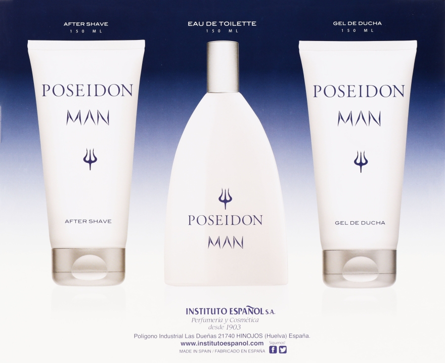 Instituto Espanol Poseidon - Набір (edt/150ml + ash/balm/150ml + sh/gel/150ml) — фото N2