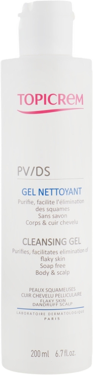 Мягкий очищающий гель - Topicrem PV/DS Gel Nettoyant — фото N2